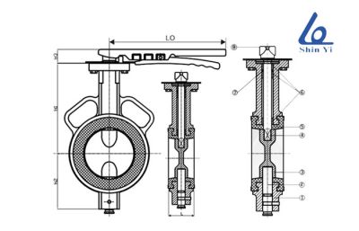 Van bướm tay gạt – van bướm trục đối xứng ShinYi 